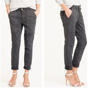 J. Crew Coal Gray Slim Cargo Straight Leg Patch Pocket Pants Fisherman Aesthetic